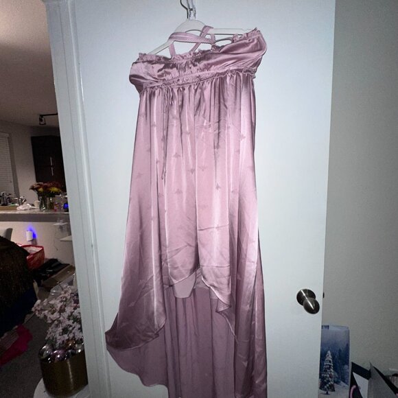 Anthropologie Asymmetrical Dress in Light Pink - Picture 3 of 5